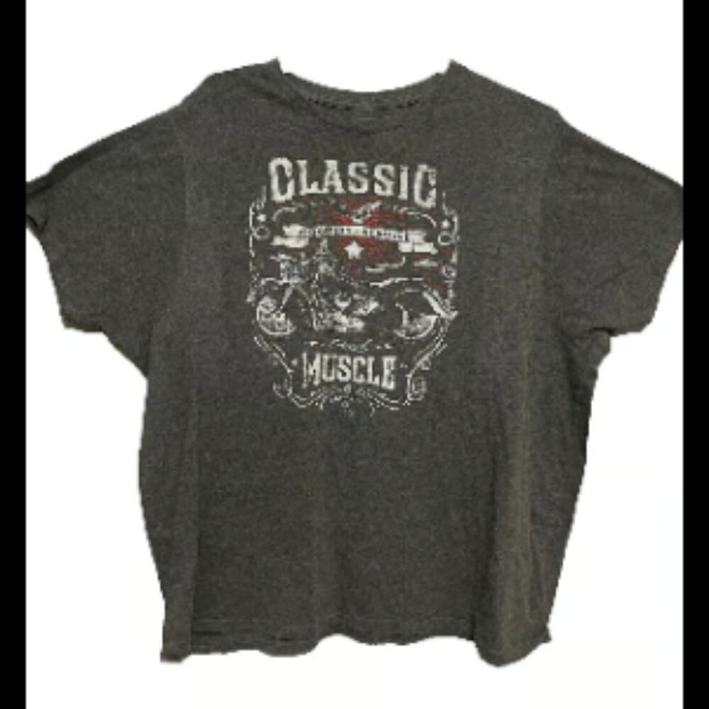 Motorcycle "Classic Muscle" Gray T-Shirt by Celebrate - Size 3XL